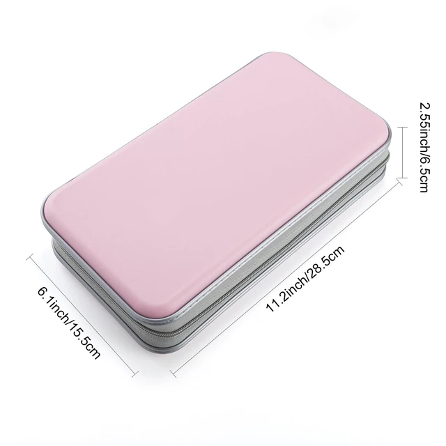 Alt view image 4 of 6 - CD Case,96 Capacity Hard Plastic DVD Case Holder for Car Home Travel | CD DVD Storage,Zipper Closure,Scratch-Resistant Sleeves,Stay Away Dust and Damp,Storage Music Video Gaming Discs Blu-ray