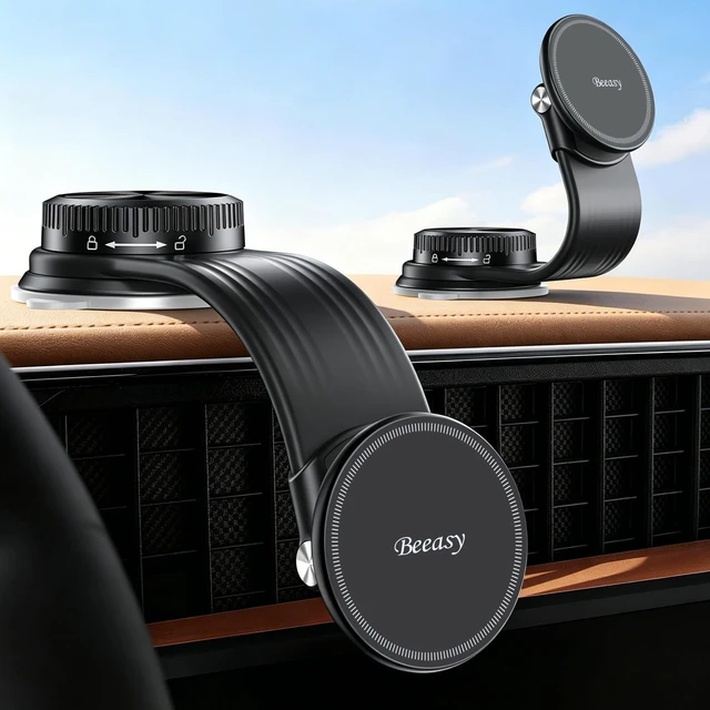 Main image of for MagSafe Car Mount, 360 Adjustable Bendable Memory Alloy Arm, Magnetic Phone Holder with Vacuum Suction Cup, Dashboard Phone Mount for Tesla, iPhone, Samsung & All Smartphones