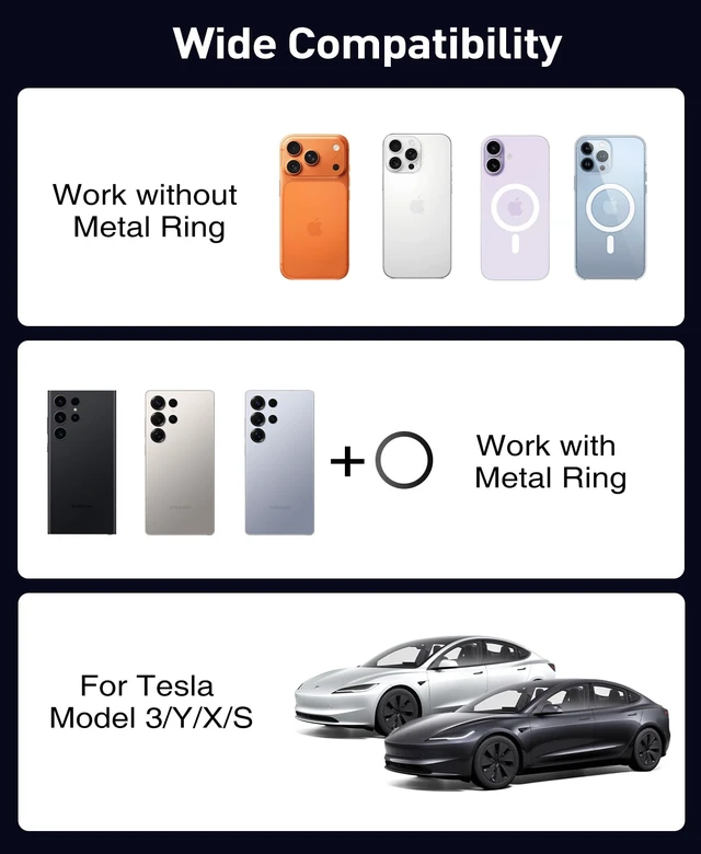 Alt view image 7 of 7 - for MagSafe Car Mount, 360 Adjustable Bendable Memory Alloy Arm, Magnetic Phone Holder with Vacuum Suction Cup, Dashboard Phone Mount for Tesla, iPhone, Samsung & All Smartphones