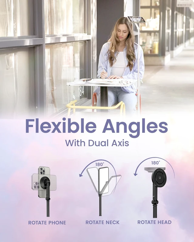 Alt view image 5 of 7 - Magnetic Phone Tripod for iPhone, JustTap Tripod for MagSafe | 66" Auto-Open Selfie Stick Tripod, N52 Magnetic Mount, Portable Phone Tripod Stand for Travel, Video Recording & Vlogging