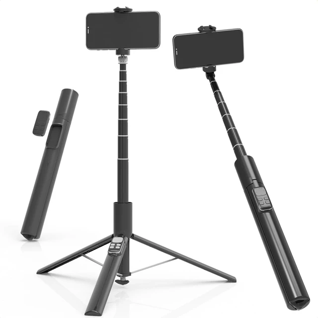 Main image of Selfie Stick, Auto Open & Close Phone Tripod Stand | 360° Rotatable Selfie Stick with 9 Button Bluetooth Remote, Extendable Automatic Tripod for Cell Phone, X96