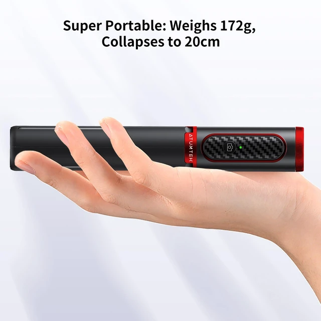 Alt view image 4 of 7 - Selfie Stick Tripod, 3-in-1 Extendable Aluminum Phone Tripod with Detachable Bluetooth Remote, Compatible with iPhone 17/16/15/14/13/12/11/11 Pro/XS Max/XR and Samsung Smartphones, Red