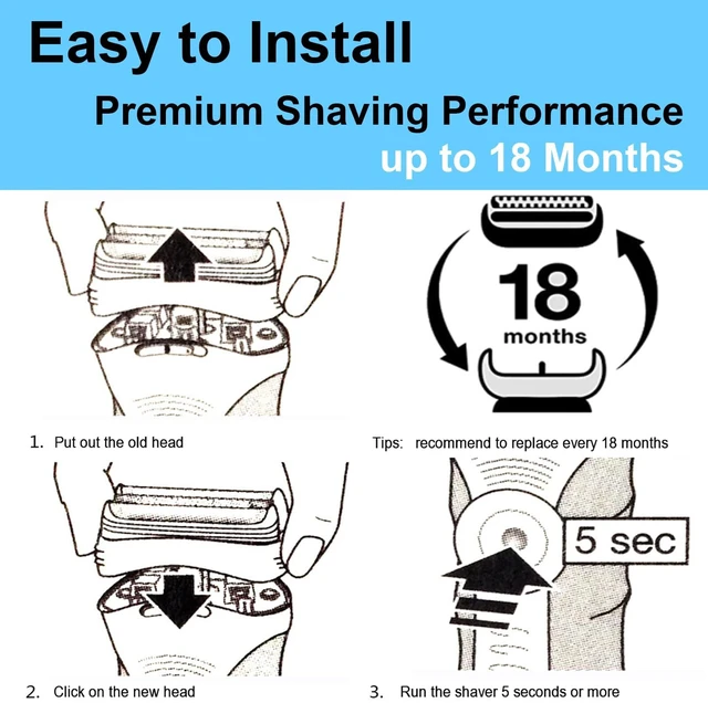 Alt view image 7 of 7 - 32B Series 3 Replacement Head for Braun ProSkin Electric Shaver, 1 Pack | Compatible with Braun Foil Shaver 3000s 3010s 3020s 3030s 3040s 3050cc 3070cc 3080s 3090cc 320 330 340 350cc