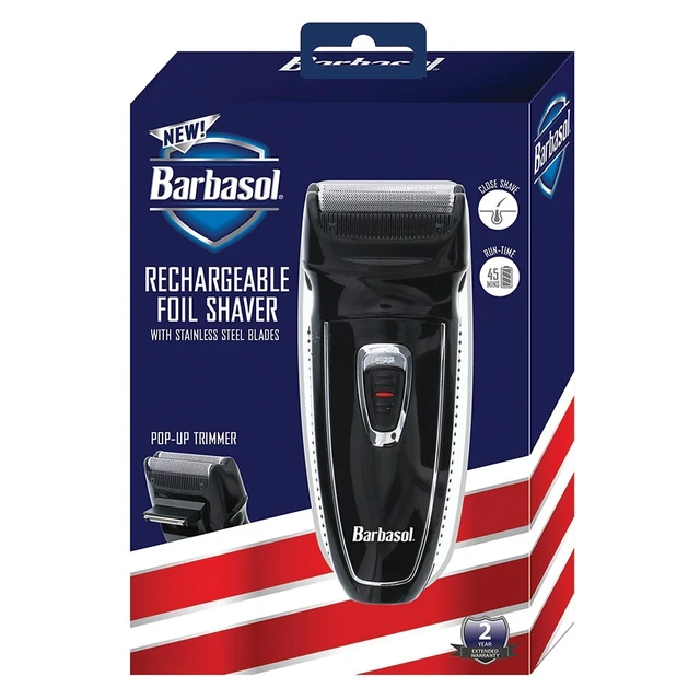 Alt view image 6 of 7 - Rechargeable Electric Foil Shaver with Stainless Steel Blades and Pop Up Trimmer