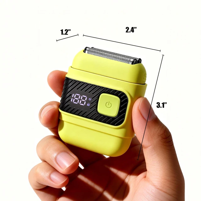 Alt view image 6 of 6 - Mini Electric Foil Shaver for Men, Cordless Rechargeable, Travel Razor | LED Display, Travel Lock, IPX6 Waterproof, Wet/Dry Shave, Close Shaver, 6800RPM Motor, 100min Runtime, USB-C Charging