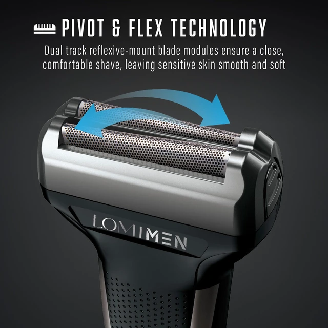 Alt view image 3 of 7 - Men's Electric Foil Shaver, Rechargeable Razor with Pop-Up Trimmer