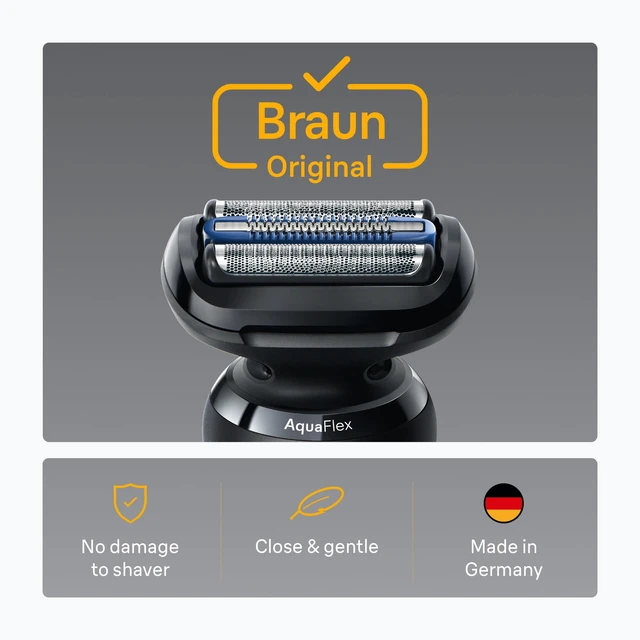 Alt view image 2 of 7 - Series 5 Electric Shaver Replacement Head, Easily Attach Your Shaver Head for a Shave as efficient as Day one, Compatible with New Generation Series 5 Shavers, 54B, Black