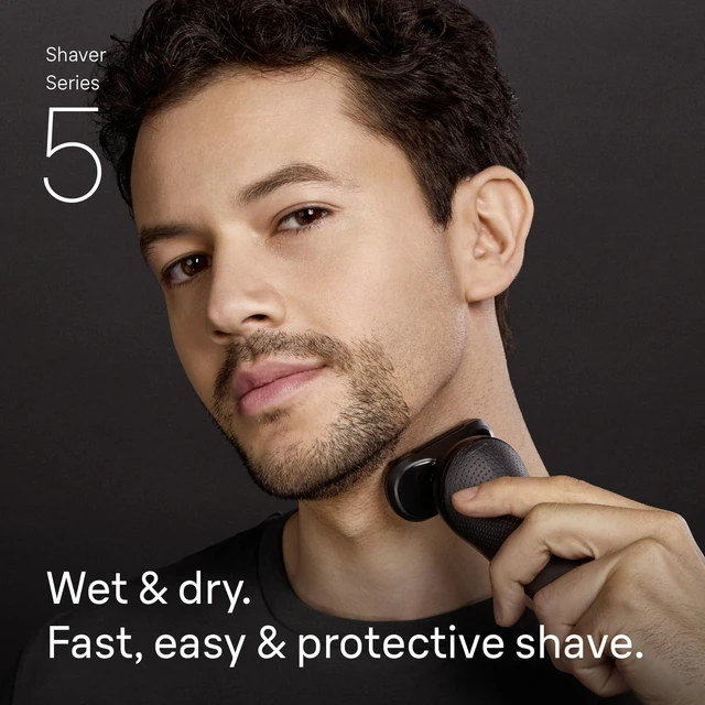Alt view image 6 of 7 - Series 5 Electric Shaver Replacement Head, Easily Attach Your Shaver Head for a Shave as efficient as Day one, Compatible with New Generation Series 5 Shavers, 54B, Black