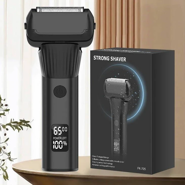 Main image of Electric Razor for Men, 5-Blade Foil Shaver, Wet Dry, USB-C, 2-Speed | 5-Blade Foil Shaver for Face with 2 Speeds, Wet Dry Use, USB-C Charging, LED Display, Pop-up Trimmer, Up to 100-Min Runtime