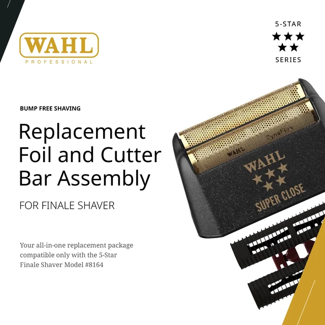 Alt view image 2 of 6 - 5 Star Finale Foil & Cutter Assembly, Model 7043 | Fits 5 Star Finale Shaver (8164) Only, Gold Foil for Smooth, Razor-Close Finishing Work, Safe for Sensitive Skin