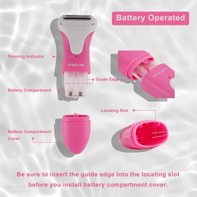 Alt view image 3 of 7 - Women's Electric Razor | Wet & Dry Shaver for Legs,Bikini,Underarms with Bikini Trimmer & Hypoallergenic Foil for Sensitive Skin,rose/uh6v