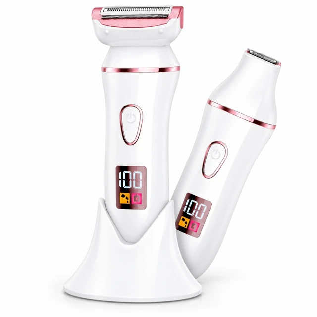 Main image of Bikini Trimmer for Women, Electric Razor for Women with Replaceable Trimming Head, IPX7 Waterproof Wet & Dry Electric Shaver, USB Rechargeable Body Hair Trimmer for Bikini, Face, Legs & Underarms
