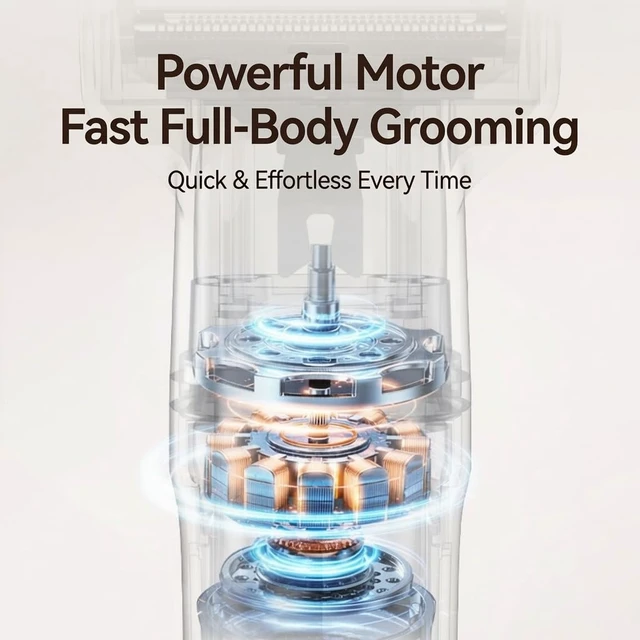 Alt view image 5 of 7 - 5-in-1 Electric Bikini Trimmer for Women IPX7 Waterproof Shaver, Cordless Body & Facial Razors for Women, Ceramic Blades, Painless Hair Removal, Charging Base USB-C Rechargeable