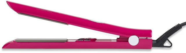 Main image of 1 Inch Diamond Titanium Flat Iron - 2 in 1 Hair Straightener and Curler - Anti-Static, Frizz-Free Ionic Plates - Auto Shut-Off Dual Voltage Flat Iron w/LCD Display