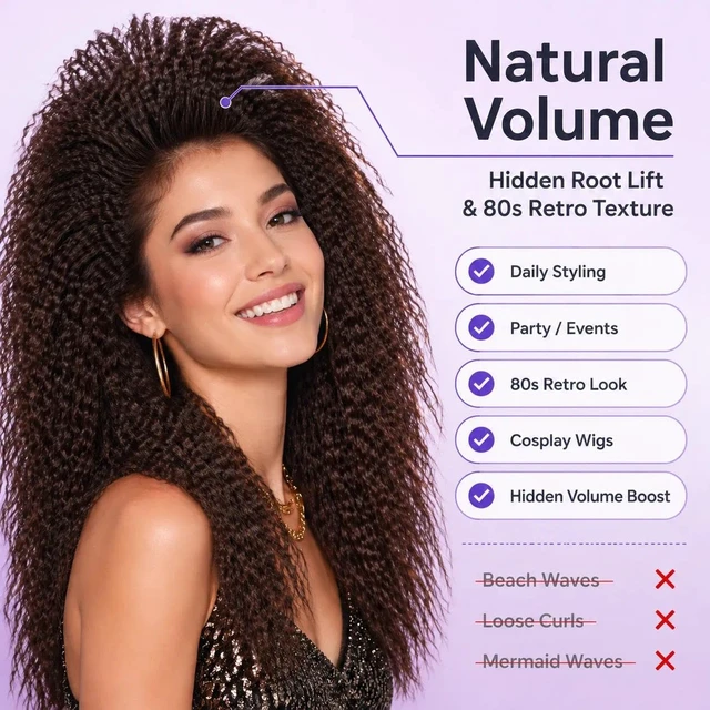Alt view image 7 of 7 - 4-in-1 Hair Crimper for Women Crimping Iron for Hair with 8/6/4 Tooth Flat Interchangeable Plates, Titanium Ceramic Coated Tool for Root Lift, 80s Zigzag Texture, 5 Heat 140-220, Dual Voltage