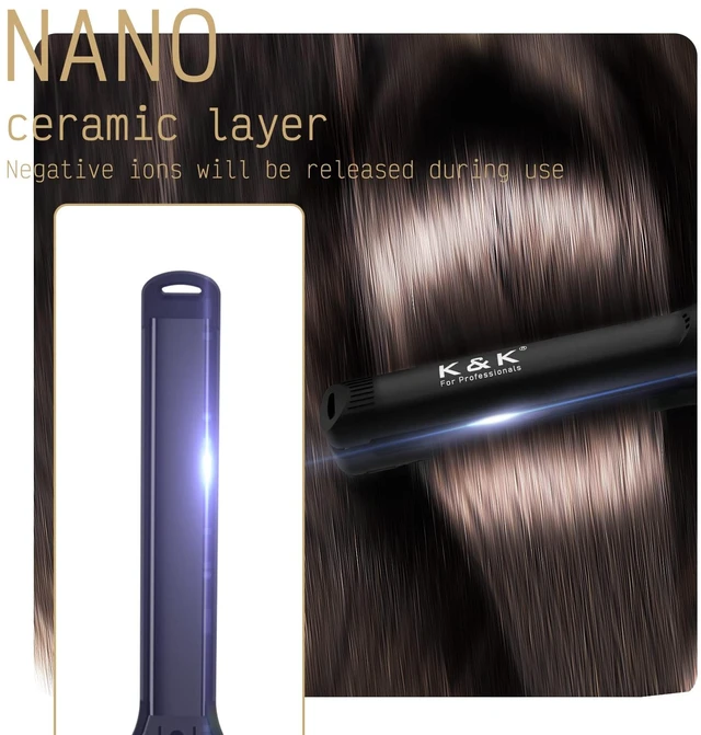 Alt view image 3 of 7 - Mini 1/2" Flat Iron, Tourmaline Titanium Hair Straightener for Short Hair | Smooth & Frizz-Free: Tourmaline titanium plates heat fast and glide smoothly, locking in moisture for a glossy finish