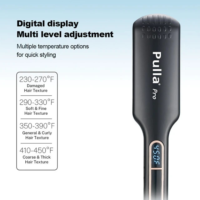 Alt view image 6 of 7 - Hair Straightener, 2 inch Wide Ceramic Flat Iron with Infrared Tech | 25s Fast Heat | Dual Voltage for Travel | 230450°F Temp Control | Infrared Tech: Tame Frizz & Shine for All Hair Types