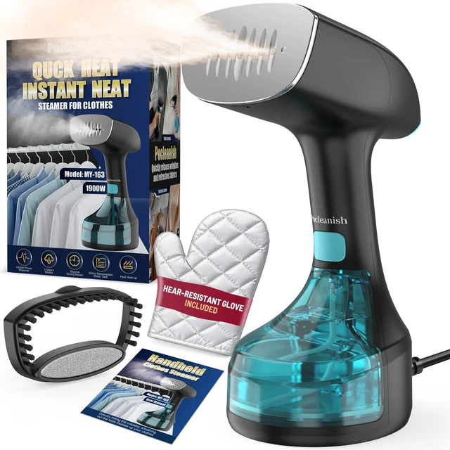 Main image of Steamer for Clothes - 1900W Strong Penetrating Steam & Fast Wrinkle Remover Portable Handheld Garment Steamer 3 Steam Settings, Fabric Brush & 300ml Big Capacity, Clothes Steamer Iron for Home Travel