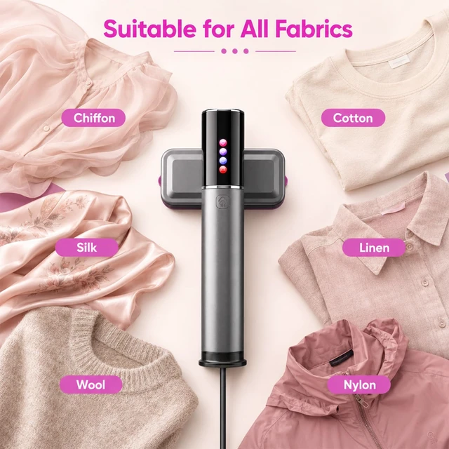 Alt view image 6 of 7 - Clothes Steamer Handheld, 2-In-1 Portable Travel Steamer for Clothes | 1200W Handheld Garment Steamer for Travel, Home, Hotel Wrinkle Remove, Fast Heat-Up, Compact & Lightweight, 110-120V Only