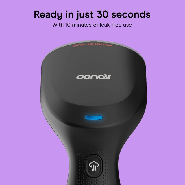Alt view image 3 of 7 - Handheld Steamer for Clothes & Household Fabrics, 1100W, Black | Travel steamer with 30-second heat up, 10-minute runtime, and an 8-foot cord, versatile handheld steamer for wrinkle removal