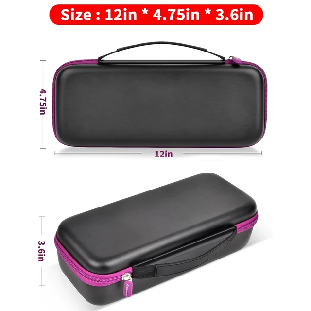 Alt view image 3 of 7 - Steamer Case Compatible with Jack & Rose/for FEPPO/for Nesugar/for Kssvzz Portable Steamers, Handheld Iron Carrying Storage Bag Organizer with Mesh Pocket for Accessories-Black(Box Only)