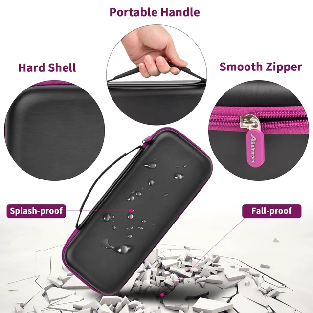 Alt view image 4 of 7 - Steamer Case Compatible with Jack & Rose/for FEPPO/for Nesugar/for Kssvzz Portable Steamers, Handheld Iron Carrying Storage Bag Organizer with Mesh Pocket for Accessories-Black(Box Only)