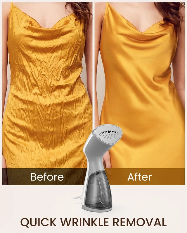 Alt view image 5 of 7 - Travel Steamer for Clothes, Portable and Handheld | Dual Voltage Garment Fabric Wrinkle Remover with Ceramic Heating Plate, Fast 30-second Heat-up