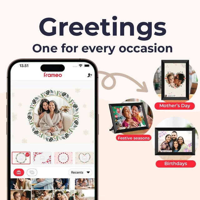 Alt view image 7 of 7 - 32GB FRAMEO 10.1 Inch Smart WiFi Digital Photo Frame 1280x800 IPS LCD Touch Screen, Auto-Rotate Portrait and Landscape, Built in 32GB Memory, Share Moments Instantly via Frameo App from Anywhere