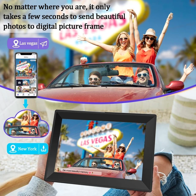 Alt view image 5 of 6 - Smart WiFi Digital Picture Frame 10Inch Touchscreen Digital Photo Frame | digital frame Built-in 16GB Memory,Auto-Rotate Easy Setup to Share Photos or Videos via Uhale APP-Gifts for elders and friend