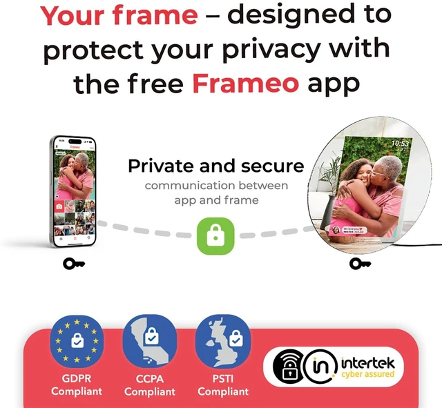 Alt view image 7 of 7 - Frameo Digital Calendar & WiFi Picture Frame 10.1 inch Mirror 3-in-1 | Touchscreen Photo Frame, Auto-Synced Calendar, Share Photos & Videos via App, 32GB Wall/Tabletop