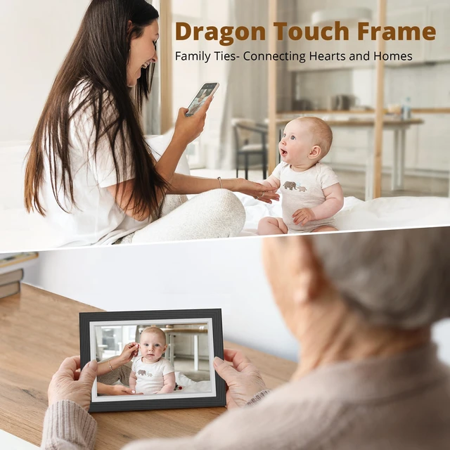Alt view image 3 of 7 - Digital Picture Frame WiFi 10 inch Touch Screen | Digital Photo Frame Display, 32GB Storage, Auto-Rotate, Share Photos via App, Email, Cloud, Classic 10
