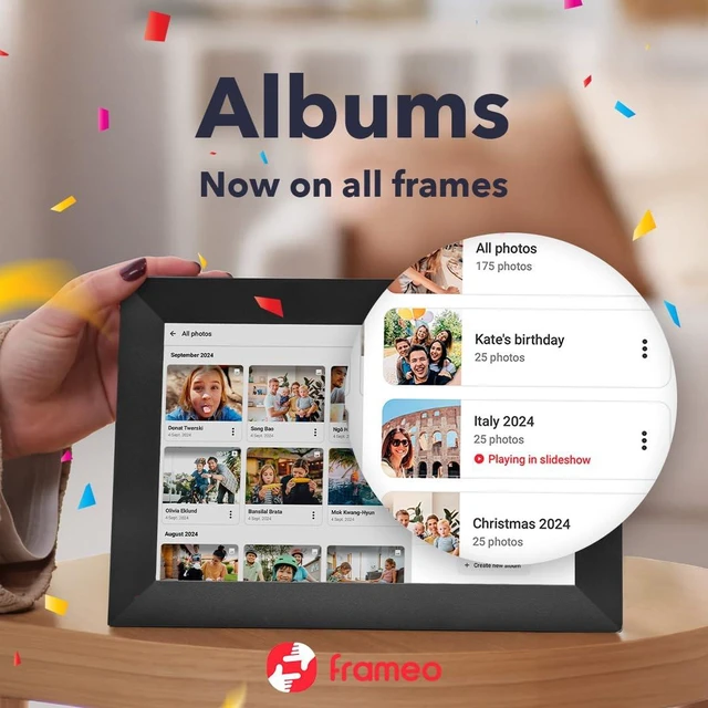 Alt view image 4 of 7 - FRAMEO Digital Picture Frame,10.1" Digital Photo Frame WiFi with 32GB | 1280x800 HD IPS Touch screen , 32GB Large Storage, Auto Rotate,Share Moments Instantly via Frameo App from Anywhere