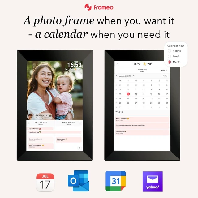 Alt view image 5 of 7 - FRAMEO Digital Picture Frame,10.1" Digital Photo Frame WiFi with 32GB | 1280x800 HD IPS Touch screen , 32GB Large Storage, Auto Rotate,Share Moments Instantly via Frameo App from Anywhere