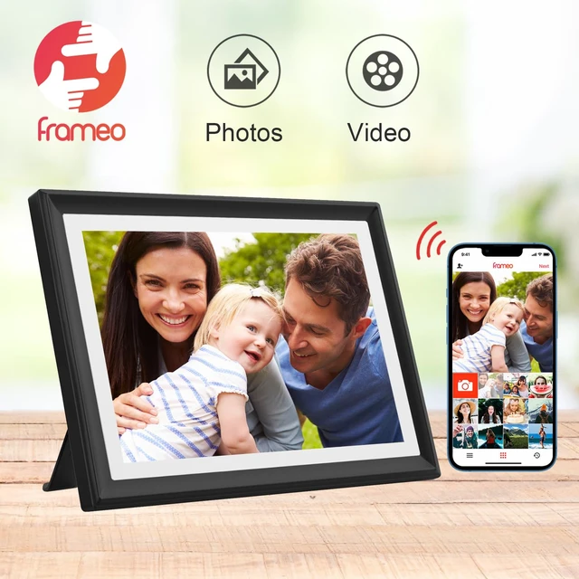 Alt view image 3 of 7 - 32GB FRAMEO 10.1 Inch WiFi Digital Photo Frame, 1280x800 HD IPS LCD Touch Screen, Auto-Rotate Portrait and Landscape, 32GB Storage, Share Moments Instantly via Frameo App from Anywhere