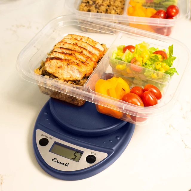 Alt view image 4 of 5 - Primo Digital Food Scale Multi-Functional Kitchen Scale and Baking Scale for Precise Weight Measuring and Portion Control, 8.5 x 6 x 1.5 inches, Royal Blue