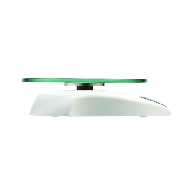 Alt view image 6 of 6 - Digital Kitchen Scale with Glass Platform, Tare Button, and Plastic Body Weighs up to 11 Pounds Capacity, White