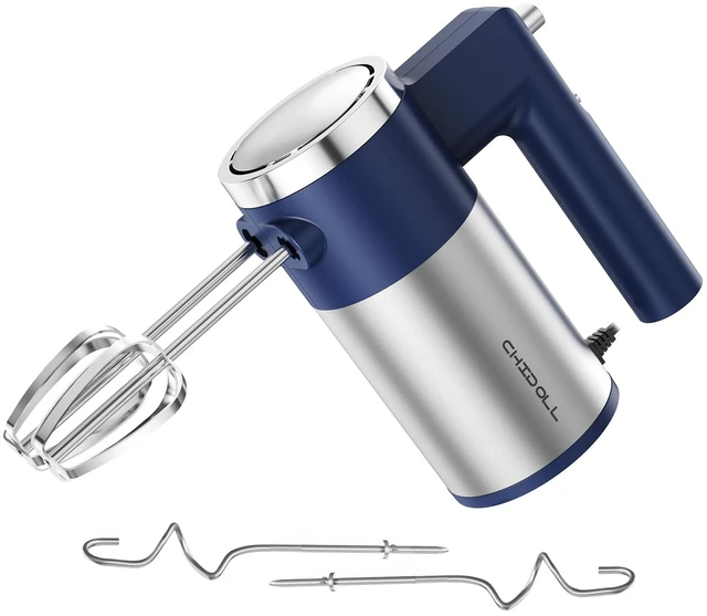 Main image of 600W Hand Mixer, 5-Speed Electric Hand Held Mixer for Baking, Lightweight Stainless Steel Hand Beaters *2 & Dough Hooks*2 with Eject Button, Kitchen Mixer for Cream, Cookies, Dough