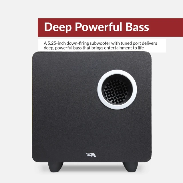 Alt view image 4 of 7 - CA-3610 2.1 Multimedia Speaker System with Subwoofer, 62 Watts Peak Power, Strong Bass, Perfect for Music, Movies, and Games