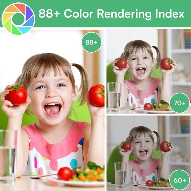 Alt view image 3 of 7 - A19 LED Light Bulbs, 4000K Cool Neutral White,60W Eq,E26 Standard Base | 9W Energy Saving 85% Efficient, 800LM, Medium Base Lightbulbs for Home Indoor Lamps, CRI 88+, UL, 120V, Non-Dimmable, 6 Pack