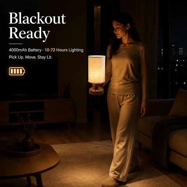 Alt view image 5 of 7 - Mini Cordless Bedside Lamp, Touch Rechargeable LED Night Light | Minimalist Portable Lamp, 3 Color Modes, Stepless Dimmable, 4000mAh Battery, Decor for Bedroom & Living Room
