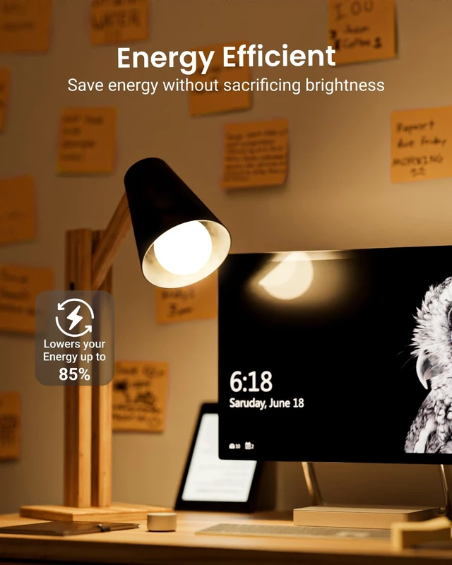 Alt view image 7 of 7 - 10 Pack A19 GU24 LED Light Bulbs, 2 Prong, 9W=60W, 2700K, Dimmable | 800LM, Soft White, Twist Lock Pin Base, For Lamps, Sconces, Ceiling Fixtures, Instant On