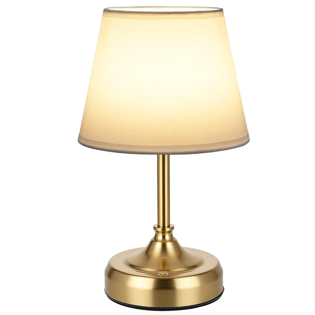 Alt view image 7 of 7 - Small Cordless Table Lamp Rechargeable Gold | 6000mAh Battery Operated Stepless Dimming Touch Control Portable LED for Nightstand Bedroom Living Room Restaurant Home Décor