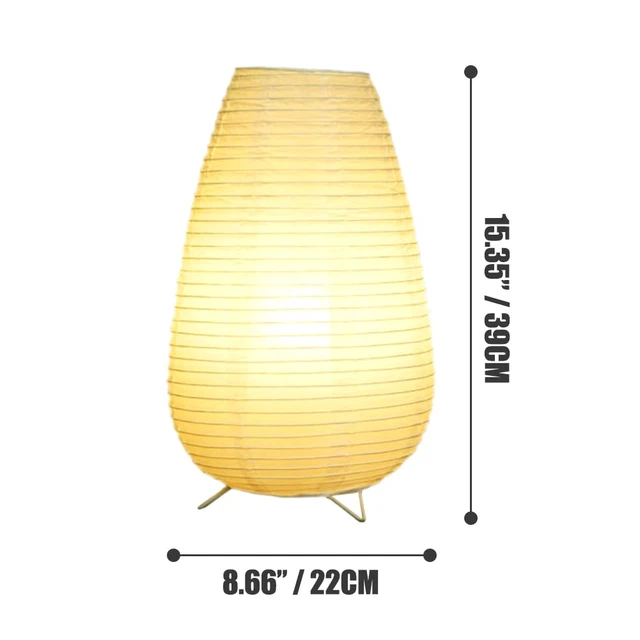 Alt view image 4 of 6 - Small Table Lamp, Cute Paper Lamp, Ambient Lighting Lamp, Cozy Bedside Lamp, Minimalist Warm Glow Light for Bedroom Living Room Kids Room Dorm