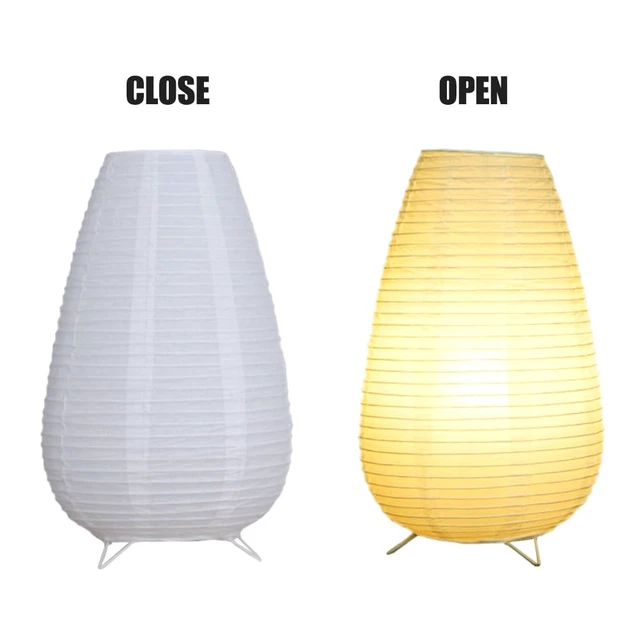 Alt view image 5 of 6 - Small Table Lamp, Cute Paper Lamp, Ambient Lighting Lamp, Cozy Bedside Lamp, Minimalist Warm Glow Light for Bedroom Living Room Kids Room Dorm