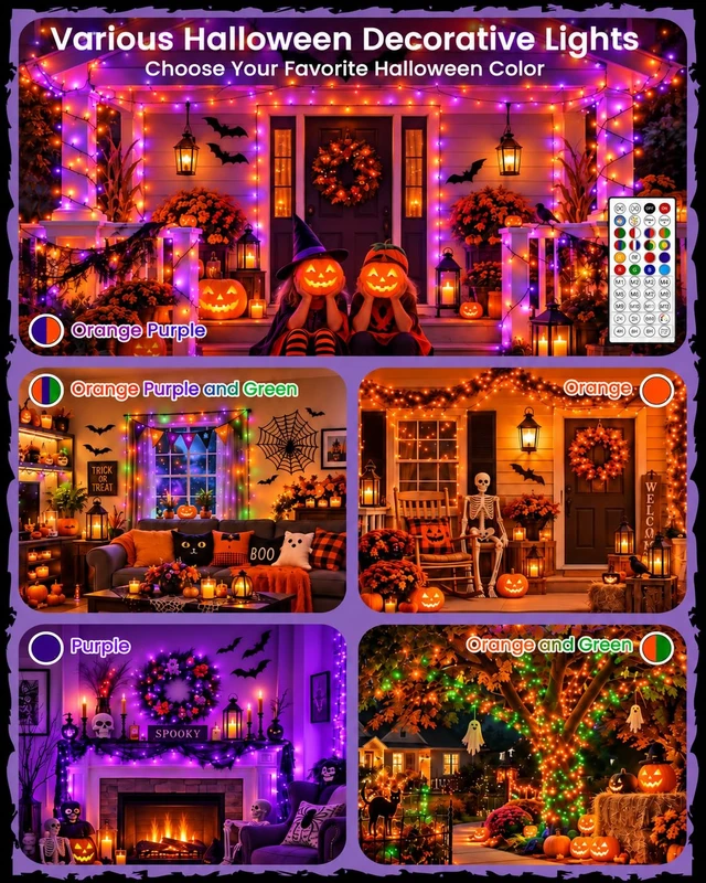 Alt view image 3 of 7 - 240LED Smart Color Changing String Lights 92FT Halloween Lights App Remote | Music Sync, Multi Colors and Modes, Timer, Waterproof RGB Twinkle Lights Outdoor Indoor for Christmas Halloween Fall Decor