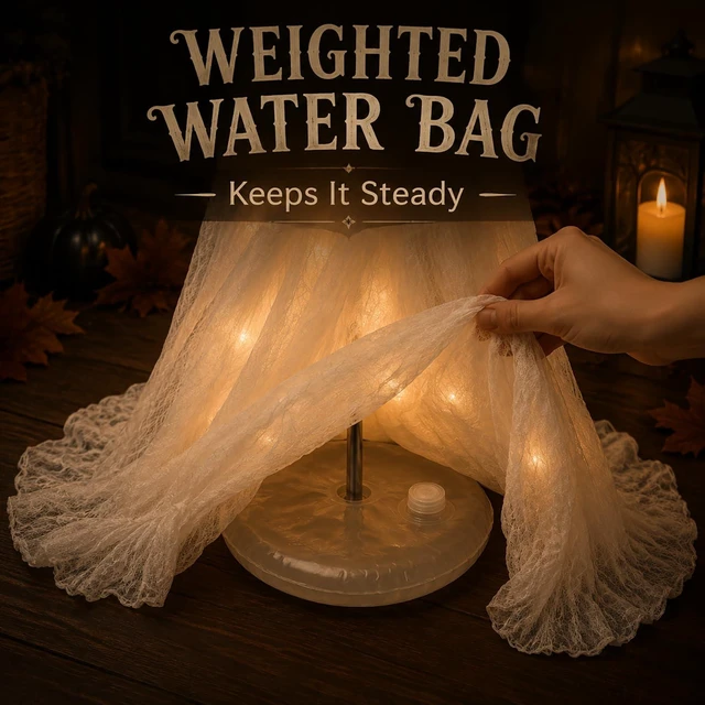 Alt view image 5 of 7 - 2-Pack Halloween Ghost Decor Set, USB Powered w/Remote Lights | Halloween Indoor Decorations - Light-Up Ghost Ornamentfor Mantel Shelf, Table & Fireplace - Spooky Home Party Centerpiece