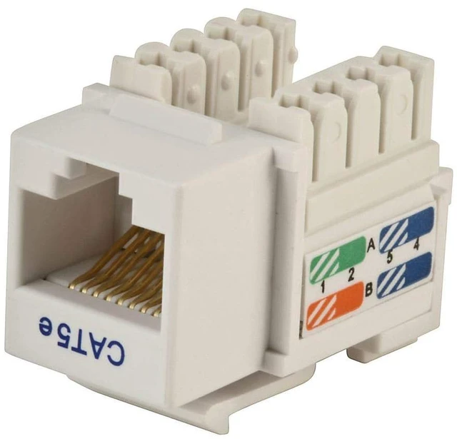 Main image of Cat5e Punch Down Keystone Jack, White (105376)