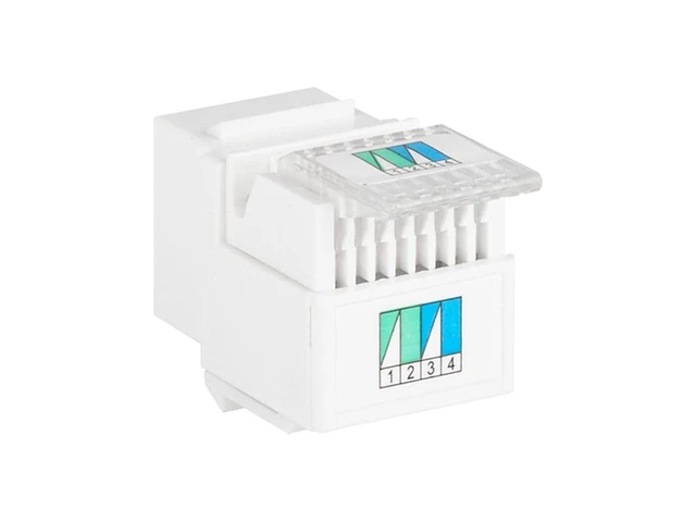 Alt view image 2 of 4 - RJ-11 Toolless Keystone Jack, White (107288)