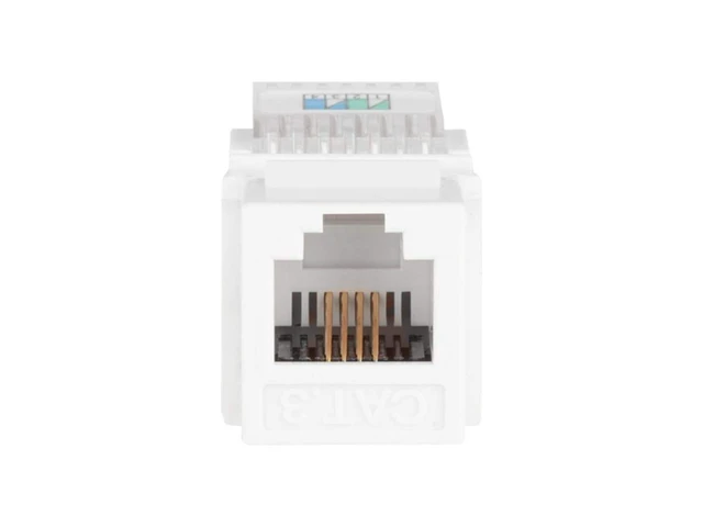 Alt view image 3 of 4 - RJ-11 Toolless Keystone Jack, White (107288)