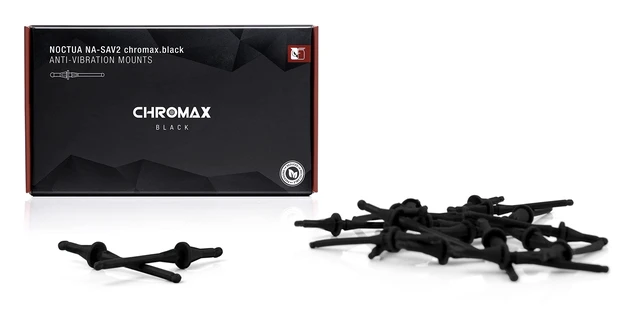 Alt view image 2 of 2 - chromax.Black, Anti-Vibration PC Fan Mounting Kit 20 pcs | Tool-Free Double-Sided Silicone Rubber Installation Set For Five Fans, Damping Properties Reduce Structure-Borne Noises